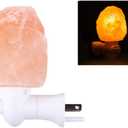 Himalayan Salt Light, OUTOS Small Air Purifier Decorative Wall Light Natural Crystal Rock Salt Lamp Night Light with US Wall Plug for Home,Bedroom,Hotel (Oval)