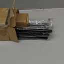 Double Curtain Rod, 1 Inch Black Dual Curtain Rods for Windows 48 to 84 Inch, Decorative Adjustable Heavy Duty Telescopic Spliced Window Treatment Rods Set for Bedroom Living Room Farmhouse (36"-88")