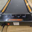 Walking Pad with 12% Incline, Under Desk Walking Pad Treadmill with Handle Bar & Removable Desk Workstation, 3 in 1 3.5HP Foldable Treadmill 300lbs Capacity for Home Office with Remote Control (Orange)