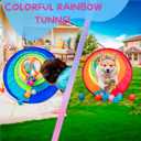 Kids Play Tunnel Tent for Toddlers, Colorful Pop Up Crawl Tunnel Toy for Baby or Pet, Collapsible Gift for Boy and Girl Play Tunnel Indoor and Outdoor Game Rainbow