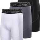 Roadbox Youth Boys Compression Shorts - Spandex Athletic Performance Underwear, Kids Running Base Layer for Football Baseball Size Medium