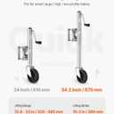 VEVOR Trailer Jack with Wheel, 1000 lbs Load Capacity, Heavy Duty Swivel Boat Trailer Jack with PP Single Wheel & Ergonomic Handle, 10-inch Lift, Fit for RVs, Boats, Horse Trailers, Utility Trailers