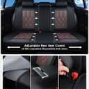 Huidasource Black & Coffee Seat Covers, Universal Fit for Cars SUVs Trucks