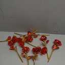 12 PCS Artificial Colorful Flowers Galaxy Rose Crystal Flower Glass Rose Gifts for Wedding, Mother' s Day Memorable Days, Red