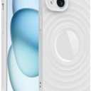 GUNPRIO Case for iPhone 14 Plus, Thin Slim Stylish Ripple Pattern Design, iPhone 14 Plus Protective Cover 6.7 inch, White