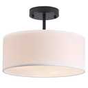 Bargeni Semi Flush Mount Ceiling Light,13 inch Modern 3-Light Ceiling Light Fixture,Black Semi Flush Mount Light Fixture,Flush Mount Lighting for Bedroom,Dinning Room and Hallway