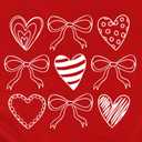Valentines Shirt for Women Romantic Love Heart Bow T-Shirts Valentine Day Lover Tee Tops (S)
