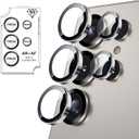 2 x for Samsung Galaxy S25 Ultra Camera Lens Protector, Alloy Individual Lens Protectors with Alignment Fram, Scratch Resistant HD Clear Camera Screen Protective Cover,Case Friendly (Gray)