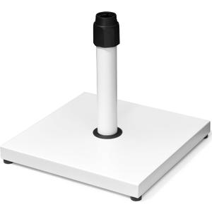 45lbs Patio Umbrella Base - Heavy Duty Outdoor Patio Market Umbrella Stand for Deck, Poolside, Balcony, Wind-Resistant Design, White