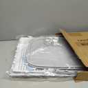 Sufdari 90L Laundry Basket with Wheels, Rolling Laundry Hamper with Lid and Handles, Plastic Rattan Clothes Organizer, Dirty Clothes Basket for Laundry Room, Bedroom, Dormitory Storage (White and Grey)