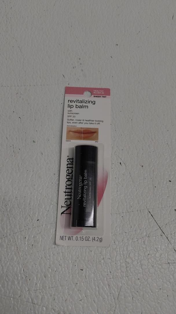 Neutrogena Revitalizing Tinted Lip Balm Broad Spectrum SPF 20 Sunscreen, Moisturizing Lip Balm with a Sheer Tint for Softer, Smoother, Healthier-Looking Lips, Sheer Healthy Blush 20, .15 oz