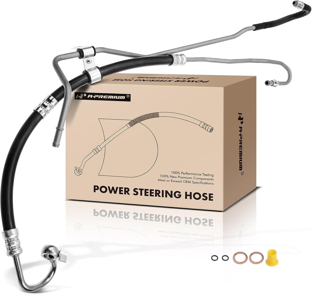 A-Premium Power Steering Hose Pressure & Return Line Hose Assembly Compatible with Toyota Camry 1997-2001, Solara 1999-2001, 2.2L, FWD, with Bushing & Washer & O-ring