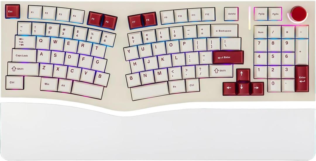 MechLands Feker Alice98 Ergonomic 98 Keys Custom Mechanical Keyboard
VIA Programmable, USB-C Wired Gaming Keyboard, Hot Swappable, 5 Layer Paddings, Control Knob, NKRO, RGB for Win/Mac (Beige)