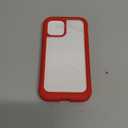 Diaclara Designed for iPhone 12/12 Pro Case, Full Body Rugged with Built-in Touch Sensitive Anti-Scratch Screen Protector, Soft TPU Bumper Case for iPhone 12/12 Pro 6.1" (Red and Clear)