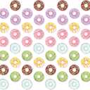 8 Pcs Donut Party Banners Colorful Donut Decor Doughnut Grow Party Hanging Swirl Paper Cutouts Garland Kit for Baby Shower Birthday Home Gender Reveal Supplies