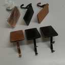 6 Pcs 2 in 1 Christmas Garland Hangers for Mantle Fireplace Stocking and Garland Hanger Two Hooks Durable Wrought Iron Metal Holder with Padded Contact Points for Xmas Home Shelf Holiday Decoration (Red Bronze, Black,)