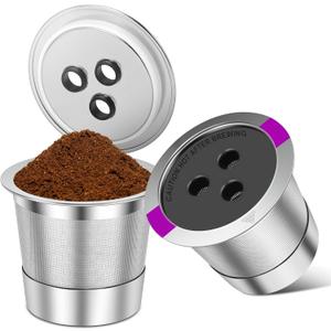 Reusable K Cups for Ninja Dual Brew Coffee Makers CFP201, CFP300, CFP301, CFP305, CFP400, CFP451, and CFP307 (2 pack)