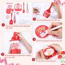 Maxdot 84 Pcs Holiday Baking Gift Set with Oven Mitts, Pot Holders, Silicone Utensils, Greeting Cards & Gift Packaging - Christmas Kitchen Essentials for Mom, Family, and Holiday Cooking