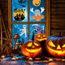 2 x Halloween Party Decorations - Reusable Window Clings for Halloween Decorations Indoor Outdoor | Pumpkin Ghost Static Window Decor Stickers for Office Party Favors Supplies Crafts Gifts Toys for Kids (Black)