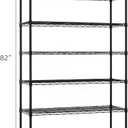 Finnhomy 9-Tier Wire Shelving Unit Adjustable Steel Wire Rack Shelving, 14x36x82 Inches 9 Shelves Metal Storage Rack, Pantry Shelves for Storage, Metal Garage Shelves with NSF Certified, Black