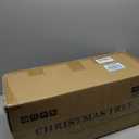 MAKEATREE 6ft Prelit Artificial Christmas Tree with 300 Lights, Easy Assembly Hinge Design Skinny Xmas Trees, 987 PE&PVC Mixed Branch Tips, Green