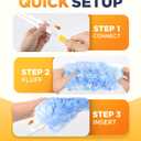 Heavy Duty Duster Refills for Swiffer Duster, 20 Count Duster Refills with 1 Handle, Multisurface 360 Dusters with 4X Microfibers, Unscented Disposable Dusters for Cleaning