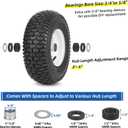 GICOOL 13x5.00-6 Rubber Lawn Mower Tire and Wheel, 2 Pcs Replacement 13x5-6nhs Riding Mowers Lawn Pneumatic Tire with Bearing Bore 3/4" & 5/8", 3" -4.5" Centered Hub