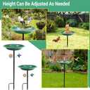Freestanding Bird Bath for Outside, Metal Birdbath with Removable Bowl and Sturdy Base, 11.5'' Bird Feeder for Outdoors Garden Patio Yard Lawn Decor, Easy to Install(Green)