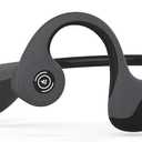 Bone Conduction Headphones Bluetooth 5.0 Open Ear Wireless Titanium HiFi Stereo with Mic Sweatproof Sports Headphones for Running Driving Cycling (Black)