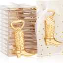 Hortsun 36 Sets Cowboy Boot Bottle Openers Baby Shower Bottle Opener Favors for Guest Party Bottles Opener Gifts Bulk for Baby Shower Wedding Birthday Party Favor Decoration Supplies(Gold)