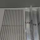 Replacement Kit for Kitchen Aid 720-0745B 740-0780 860-0012 720-0745 720-0745A, 7MM Solid Stainless Steel Cooking Grates, Burners and Heat Plates for Kitchenaid Grill Replacement Parts