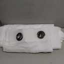 HLC.ME 2 Piece Semi Sheer Voile Window Treatment Curtain Grommet Panels for Bedroom (54" W x 108" L, White)