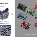 XEF Headbands for Women Bohemian Wide Floral Thick Hair Band No Slip Gym Elastic Twist Knot Athletic Headband Sweatbands Fashion Hair Accessories for Teen Girls