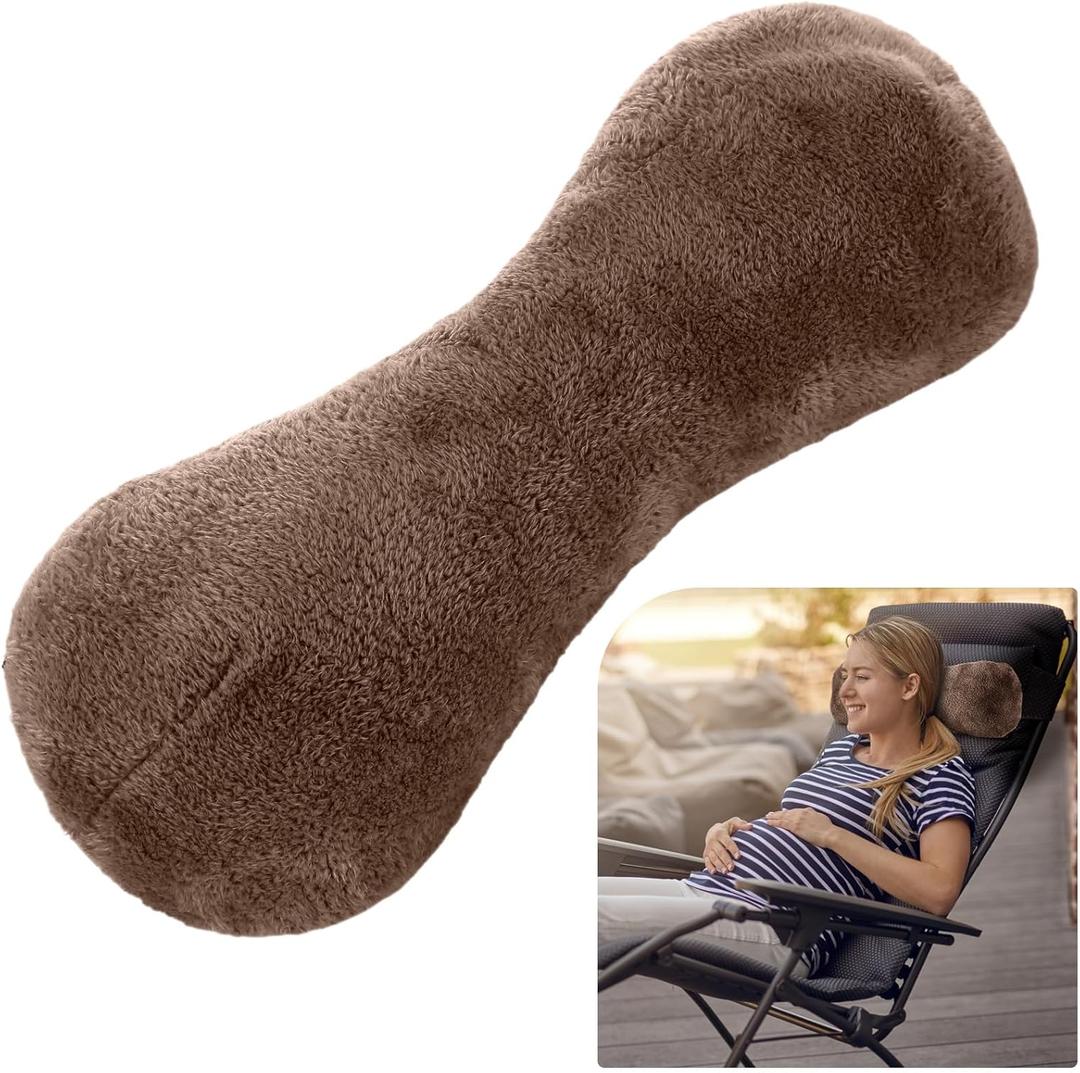 1 Pc Neck Pillow for Recliner Headrest Pillow Bone Shaped Chair Plush with Adjustable Strap Neck Support and Pain Relief Curve Head Cushion for Car Travel Airplane (Brown) 1 Pc Neck Pillow for Recliner Headrest Pillow Bone Shaped Chair Plush with Adjustable Strap Neck Support and Pain Relief Curve Head Cushion for Car Travel Airplane (Brown)