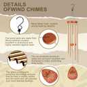 Sister Gifts, 25.5" Wind Chimes for Sister Birthday Gifts for Mothers Day, Sisterhood Wind Chimes for Outside with Catcher-Printed with The Scenes of Embrace and Cheer