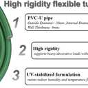 Flexible Tube for Artificial Flowers, Tube Pipe for Fake Flowers, Prop Building, Balloon Arches, Pipe Stem Tubing for Floral Wedding Decor, DIY Arts (Green(32ft+1Scissor+2Green base))