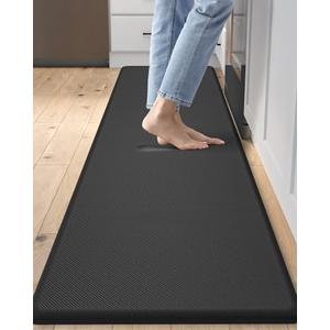 DEXI Kitchen Mat Cushioned Anti Fatigue, Non Slip Waterproof Comfort Standing Floor Rug for Kitchen, Office, Sink, Laundry, 70x20, Black