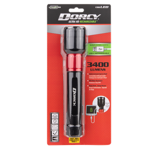 DORCY 3400 LUMEN ULTRA HD USB-C RECHARGEABLE FLASHLIGHT WITH POWERBANK