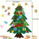 2 x Montessori Felt Christmas Tree for Toddlers, 3ft DIY Felt Christmas Tree Set, Including 32 Decorative Items and LED Lights  Suitable for bedrooms,Door Wall, Window Decor Hanging Decorations