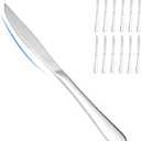SANTUO 12-piece Dinner Knives, Serrated 18/10 Stainless Steel Steak Knife Set of 12 (9.05 -inch)