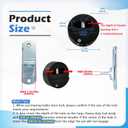 3 Pack Puck Locks for Trailers Keyed Alike 2-7/8 Hidden Shackle Padlocks Heavy Duty Solid Steel Trailer Door Lock W/6 Keys High Security Anti Theft Van Door Lock for Trucks Shed