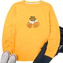 Oktoberfest Shirt Women German Bavarian Festival Tees Beer Drinking Long Sleeve Shirt (Yellow, L)