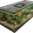 Magnetic Fish Tank Lid Aquarium Top Cover Anti-Jumping Mesh Net | DIY Cut-to-Fit Aquarium Mesh Lid, Fits 10/20/29/40 Gallon Rimless Fish Tanks Lids, Feeding Wndow