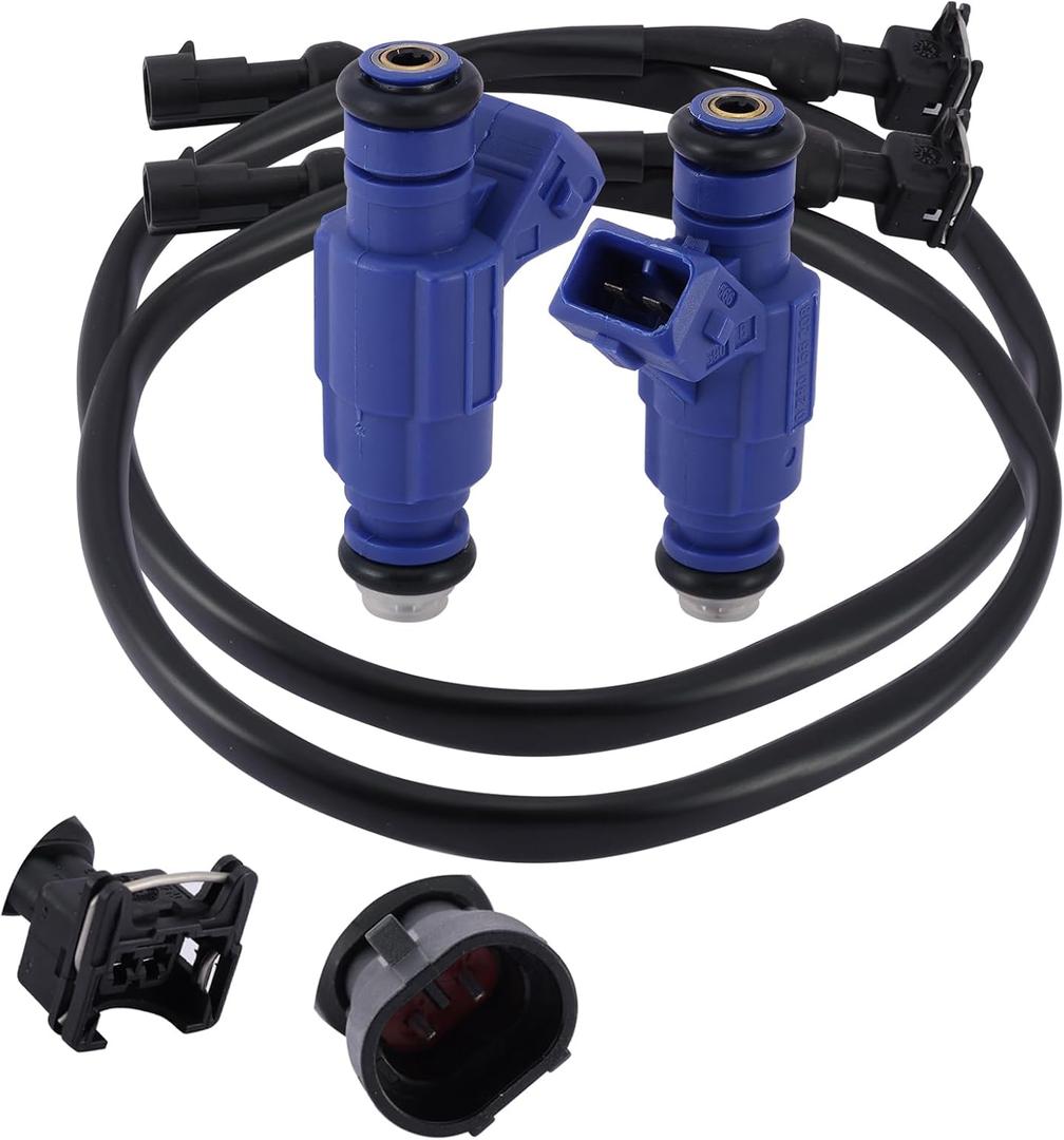 AULINK 2PCS Fuel Injector Harness Set 0280156208 For Polaris Ranger 700 800 2006-2010,Ranger Crew 700 800 2008-2010,Ranger XP 700 800 2005-2010,RZR 4 800 2008-2010,Sportsman X2 700 800 1202863 1253558