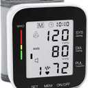 MMIZOO Wrist Blood Pressure Monitor Bp Monitor Large LCD Display Blood Pressure Machine Adjustable Wrist Cuff 5.31-7.68 inch Automatic 99x2 Sets Memory with Carrying Case for Home Use (Black)