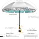 G4Free UPF 50+ Universal Clamp On Umbrella Adjustable Outdoor UV Protection Beach Chair Umbrella for Strollers, Wheelchairs, Patio Chairs, and Golf Carts, Extra Large