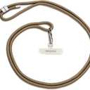 Universal 7mm Phone Lanyard for iPhone 16 Pro Max & Most Smartphones, Thick Rope Adjustable Anti-Theft Crossbody Cell Phone Strap with Non-Adhesive Tether Tab for Men & Women, Army Green/Matte Silver