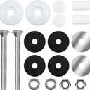 67-209-911-SS Diving Board stainless steel Bolts Kit, Pool Diving Board Mounting Bolts Kit Compatible with Two Hole Residential inground Pool Diving Board of 6ft/8ft/10ft Diving Board, Black Washers