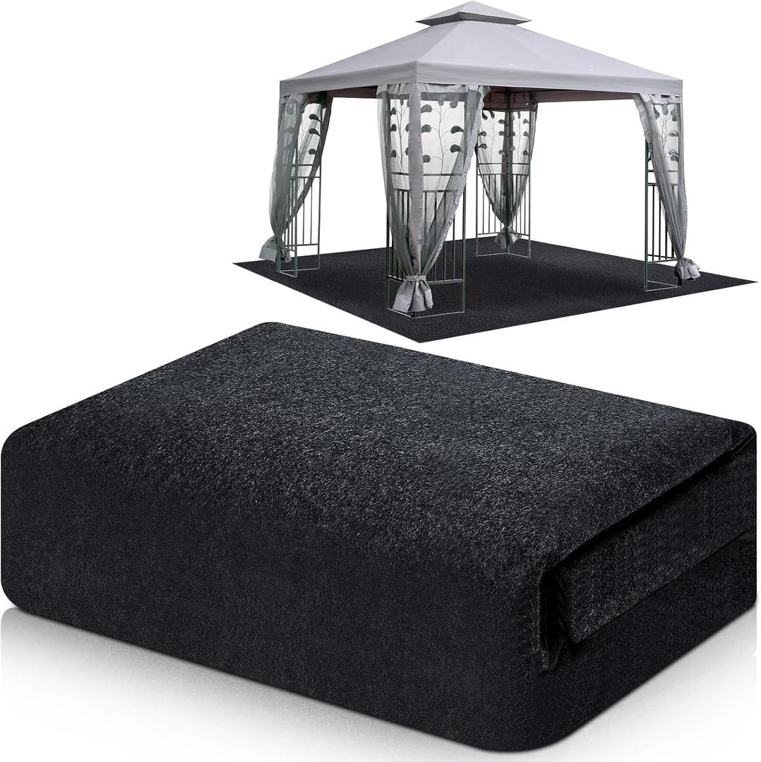 Drydiet 11x11ft Outdoor Gazebo Mat Waterproof Tent Rugs Foldable Portable Floor Blanket for Gazebo Picnic Hiking Lawn Outdoor Supplies Garden