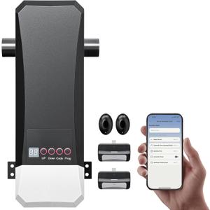 ZUMI Wall-Mounted Garage Door Opener, App-Controlled Garage Opener with Manual Backup IR Sensors, Heavy-Duty Smart Garage Entry Device Access Unit for Garage Door Opening & Closing